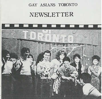 Front cover of the November 1983 edition of the Gay Asians of Toronto newsletter.