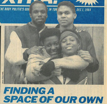 Zami featured on the cover of Xtra!, December 1984