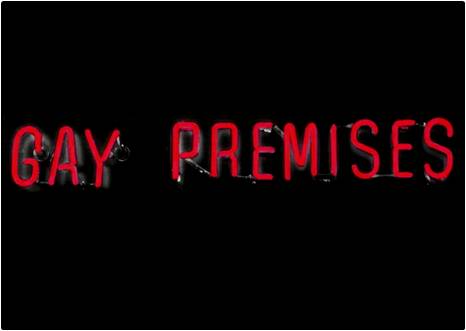 gay premises, exhibition poster