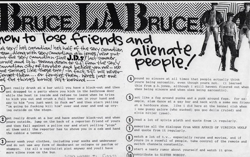 Scan of Bruce La Bruce’s 90s Zine Bruce LABruce