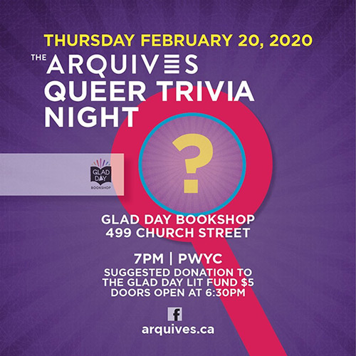 ArQuives Queer Trivia Night Poster