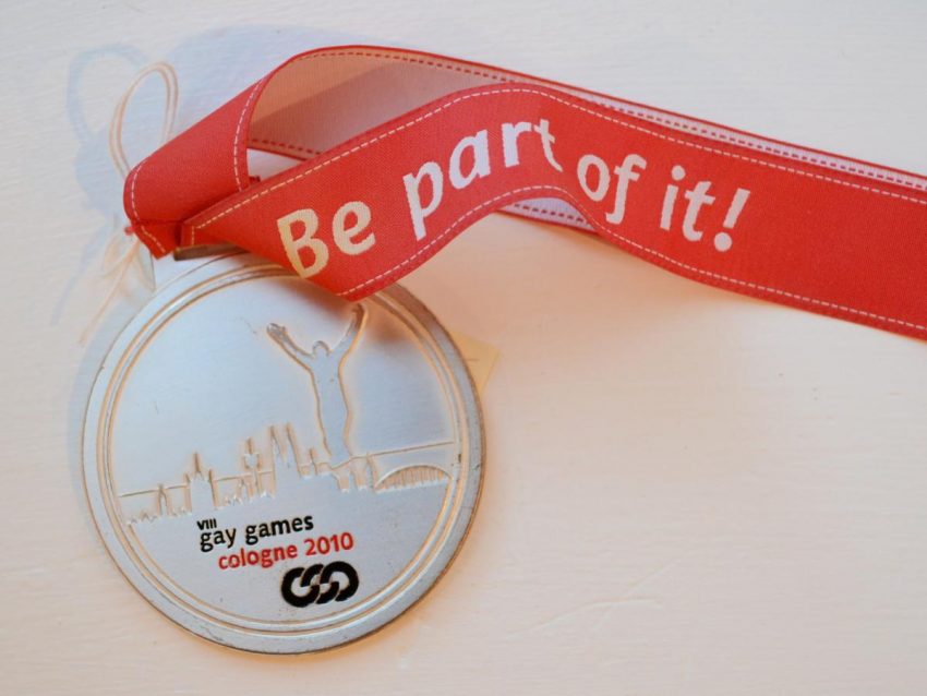 silver medal from the 2010 gay games