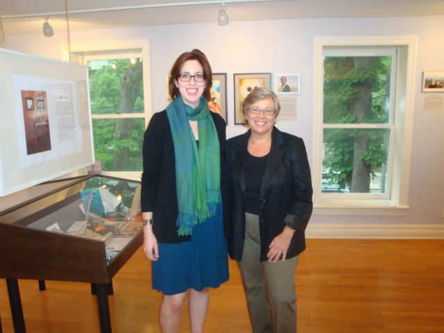 Jessica Parker (l), 2012 Curatorial Intern and Karen Stanworth (r), board member and head of curatorial programming at The ArQuives