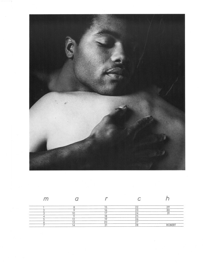 Man: A Perpetual Calendar, c.1983 – designed and photographed by Robert Jemison and Michael Howell Jones, Vancouver, B.C. Robert, a black model, represents March