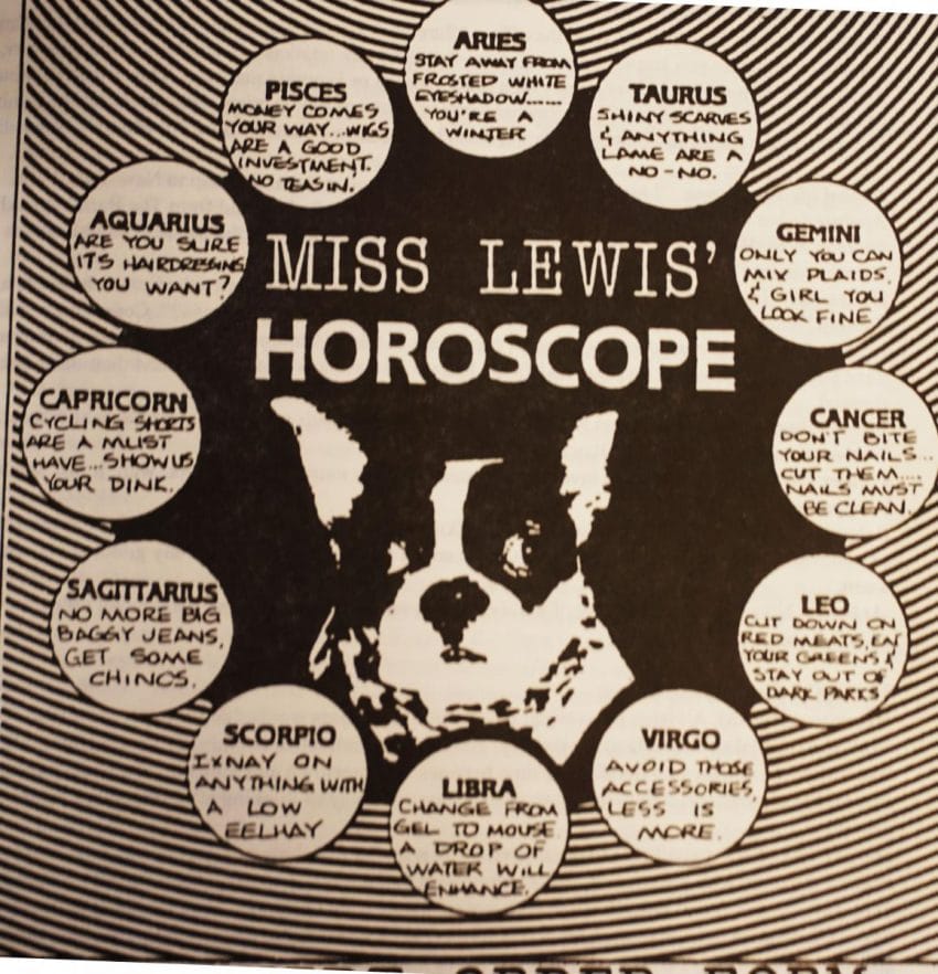 Miss Lewis Horoscope magazine cover