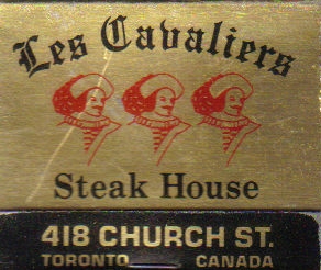 Les Cabaliers Steakhouse Matchbook