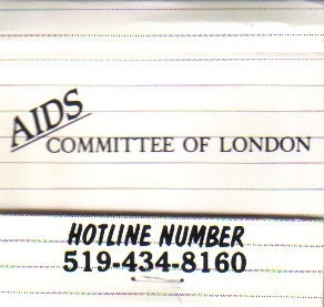 AIDS Committee of London Matchbook