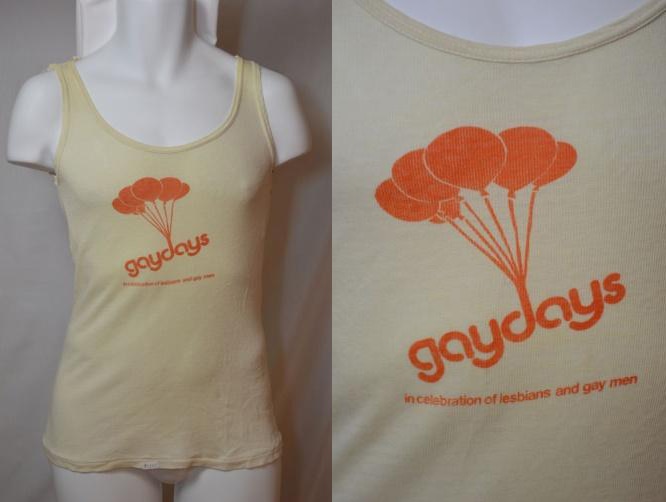 Pic: Tank tops worn during a 1970s “Gay Days” celebration.