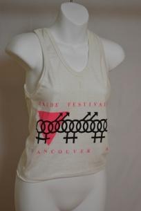 Pic: A tank top worn during Vancouver’s 1985 Pride Festival