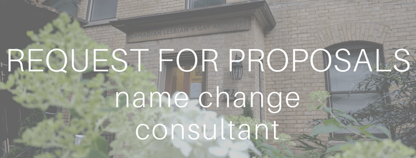 Request for Proposals: Name Change Consultant