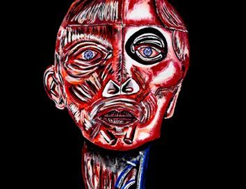 Painting Alfie Lam, Facial (Self Portrait), 2007.