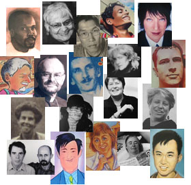 Collage of National Portrait Collection portraits