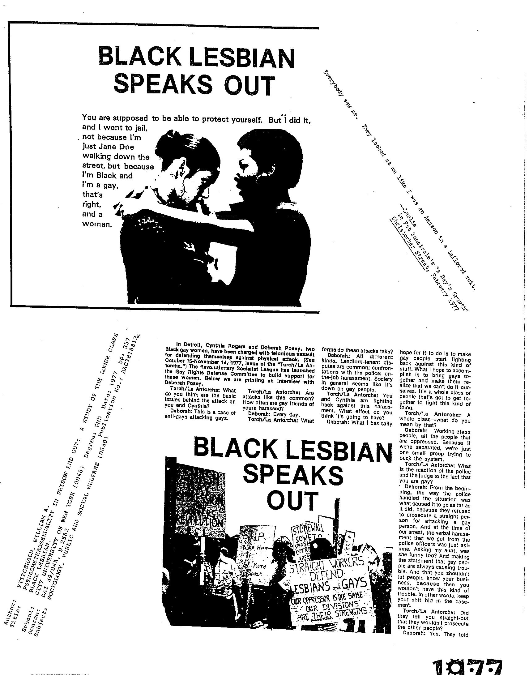 Black Lesbians In The 70 S And Before An At Home Tour At The Lesbian Herstory Archives The